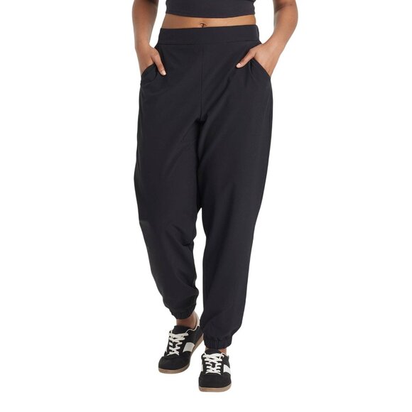 NWT All In Motion Womens High-Rise Winter Woven Lined Joggers 91754551 Black XS - Picture 3 of 11